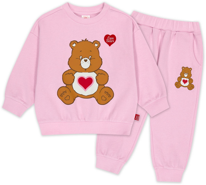 케어베어 아동용 텐더하트베어 기모 상하 바지세트