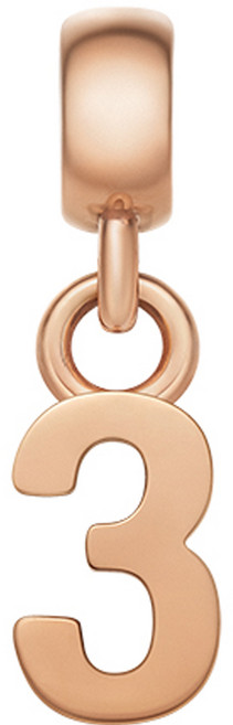 다니엘웰링턴 여성용 NUMBERS CHARM 숫자 3 목걸이 펜던트 + 케이스 세트
