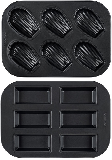 아노마드 깊은 마들렌틀 논스틱 코팅팬 6구 + 깊은 휘낭시에틀 논스틱 코팅팬 6구 세트 블랙, 1세트