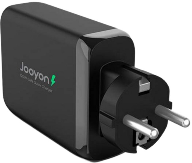 주연테크 캐리밥 120W 4포트 올인원 초소형 PD 고속 충전기 + USB-C 케이블 세트, 1세트, 블랙