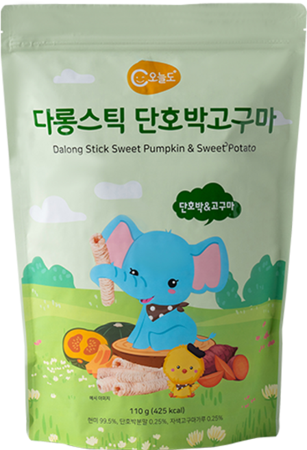 오늘도 다롱스틱 단호박고구마 유아쌀과자, 혼합맛(단호박/고구마), 110g, 1개