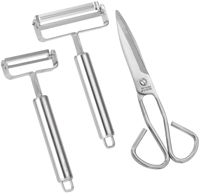 무디타 리본제이 올스텐 주방가위 + 필러 R 레귤러 감자칼 + W 와이드 양배추칼 세트, 1세트