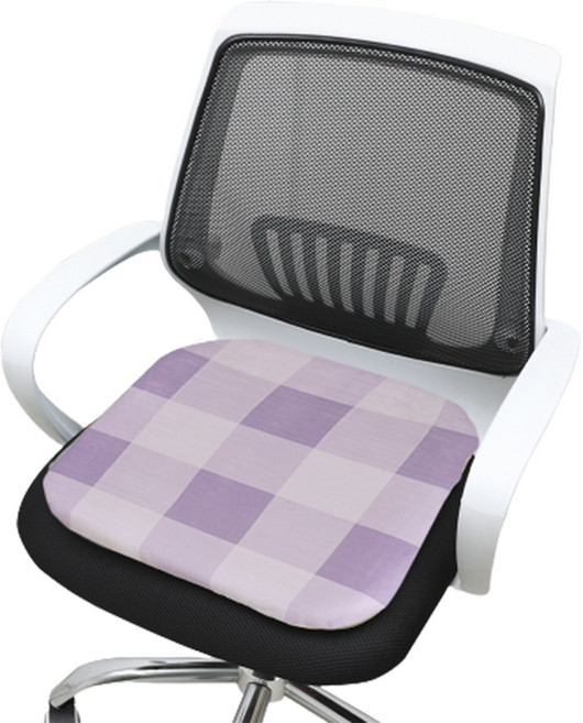 대한 반려동물 1인용 USB 휴대용 온열 전기방석, 체크바이올렛, 40 x 40 x 3.5 cm