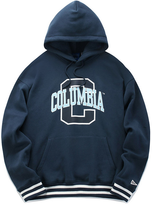 COLUMBIA UNIVERSITY 大C Logo寬鬆版型刷毛連帽T恤