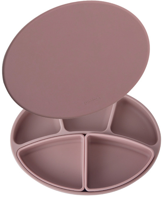 블루마마 유아용 모두아이 흡착식판 + 나눔플레이트 2종 + 흡착식판 컬러 뚜껑 세트, 핑크, 흡착식판 + 나눔플레이트 소형 + 나눔플레이트 대형 + 흡착식판 컬러 뚜껑, 1세트