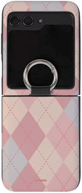 유스픽 디자인 카드2장수납 마그네틱 카드포켓 휴대폰 케이스 아가일체크