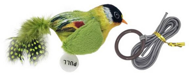 티티펫 소리나는 새 고양이 서킷 장난감 꾀꼬리, 혼합색상, 1개