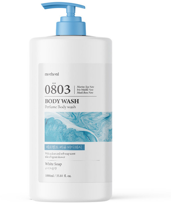 메르헨트 퍼퓸 바디워시 화이트솝, 1L, 1개