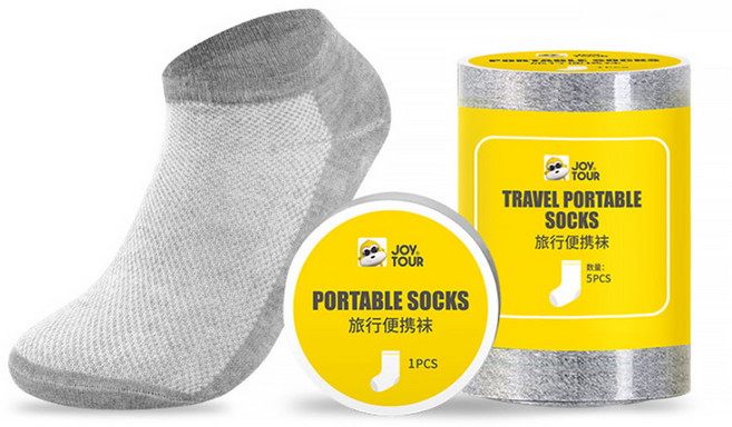 joytour 지앤와이 여행용 일회용 면혼방 발목양말 5켤레 메쉬