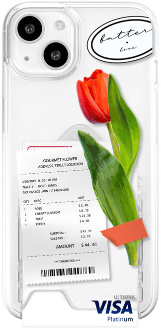 유스픽 이너 카드 포켓 클리어 휴대폰 하드 케이스