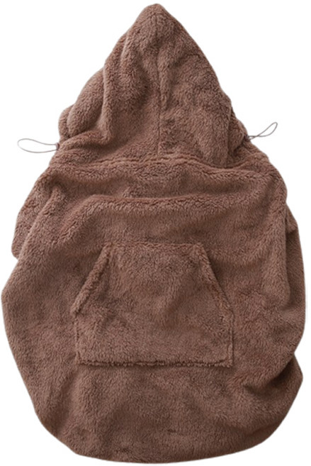 아이엠베베 몽실몽실 아기띠 후드워머, 브라운