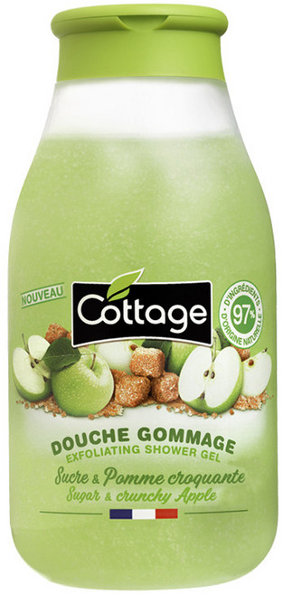 코티지 슈거 앤 크런치 애플 엑스폴리에이팅 샤워젤, 270ml, 1개