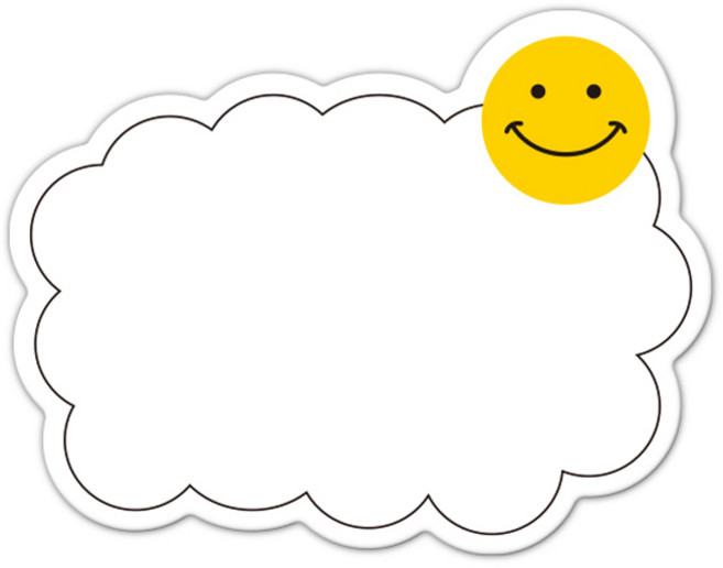 두문 귀여운 도형 자석 화이트보드 스마일