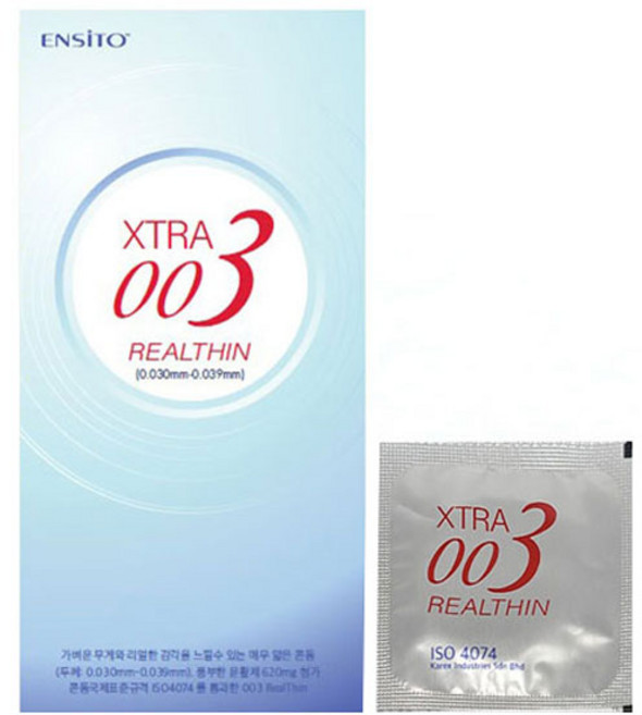 엔시토 XTRA 003 REALTHIN 일반형 콘돔, 10개입, 1개