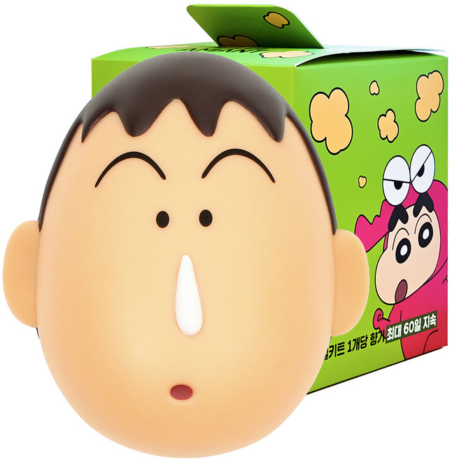 BELLEAMANT 蠟筆小新大臉車用芳香劑 阿呆, 1個, 黑櫻桃