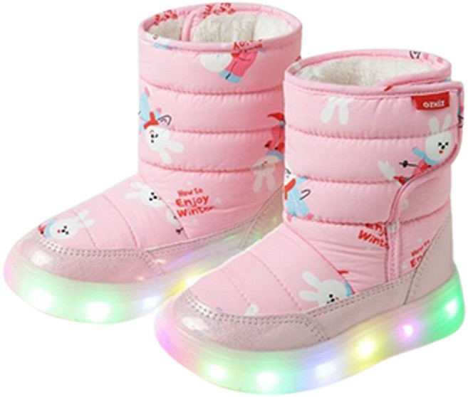 오즈키즈 유아용 해피바니 LED 패딩부츠