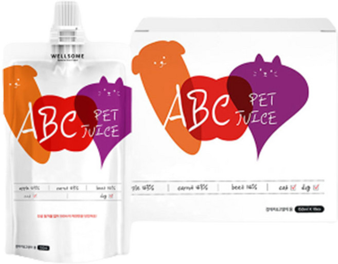 웰썸 강아지 주스, ABC, 150ml, 10개