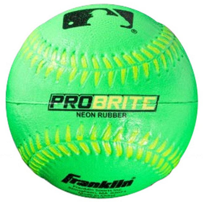 프랭클린 MLB 러버 네온 안전구 야구공, 23342, 1개