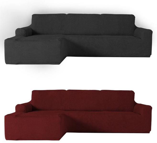 소파스킨스 글라무어 소파 커버 2종 세트, 다크그레이, 버건디, 1세트