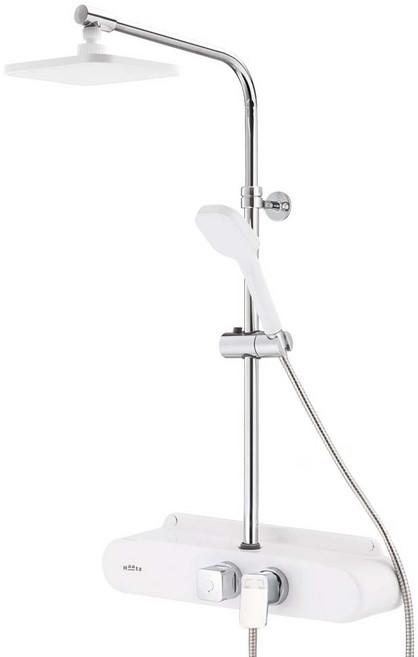 Haatz 뉴오발 선반형 해바라기 샤워기 화이트 RSFC-N231PW, 1개