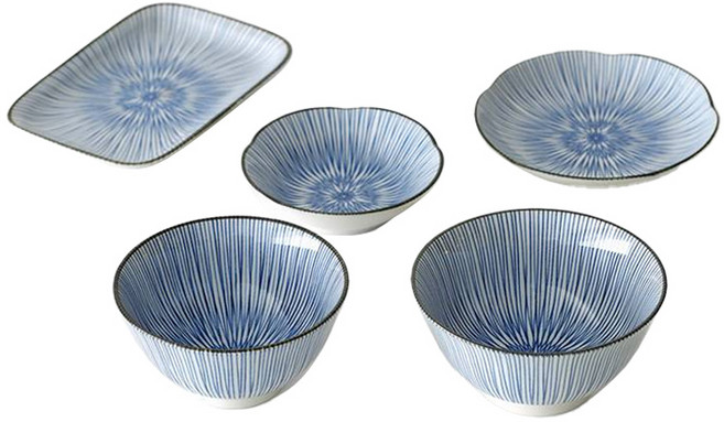 니코트 하나토쿠사 1인 혼밥 세트 5p, 혼합색상, 1개, 5종