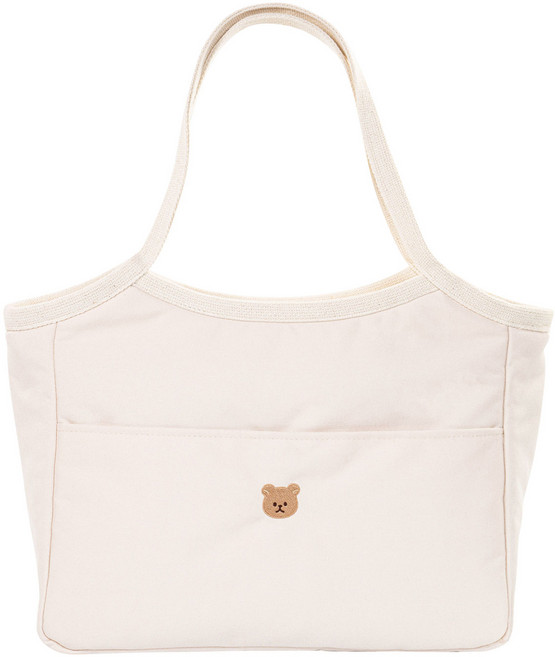 큐어스 큐베베 기저귀가방 가벼운 숄더백 보냉보온 이유식가방, 아이보리