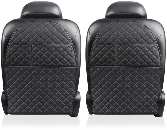 지엠지모터스 치량용 포켓형 킥매트 운전석 + 보조석 세트, 블랙, 2개