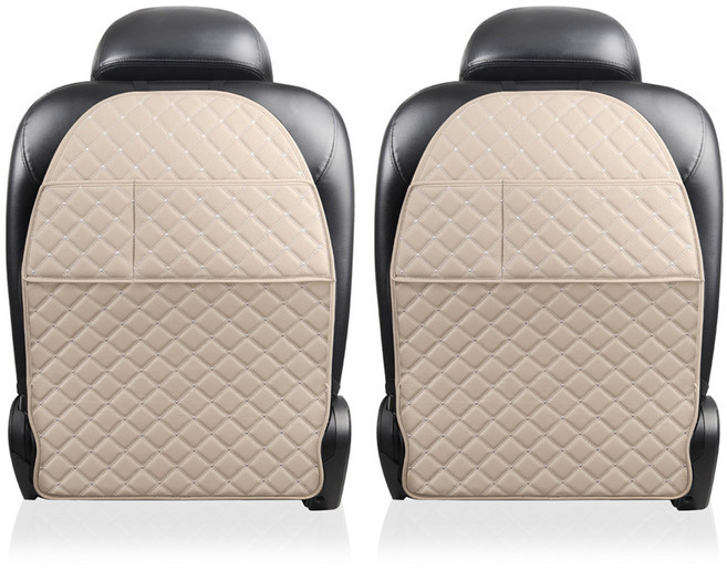 지엠지모터스 치량용 포켓형 킥매트 운전석 + 보조석 세트, 코튼베이지, 2개