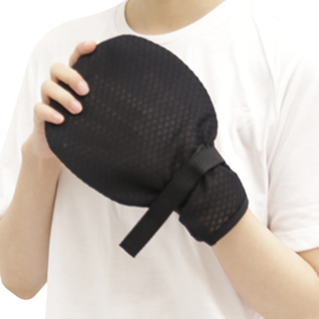 O2메디칼 손싸개 망사 블랙 자해장갑 FREE 8863, 1개