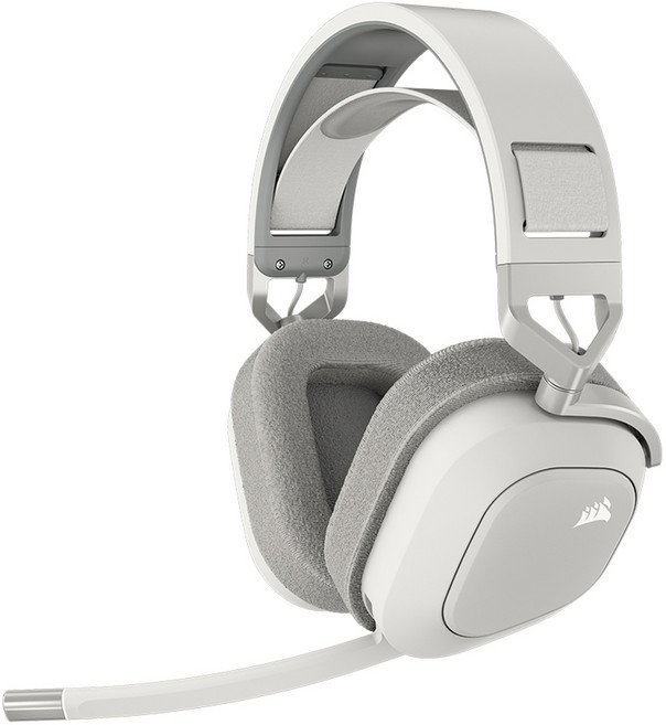 커세어 HS80 MAX RGB 무선 게이밍 헤드셋, 화이트