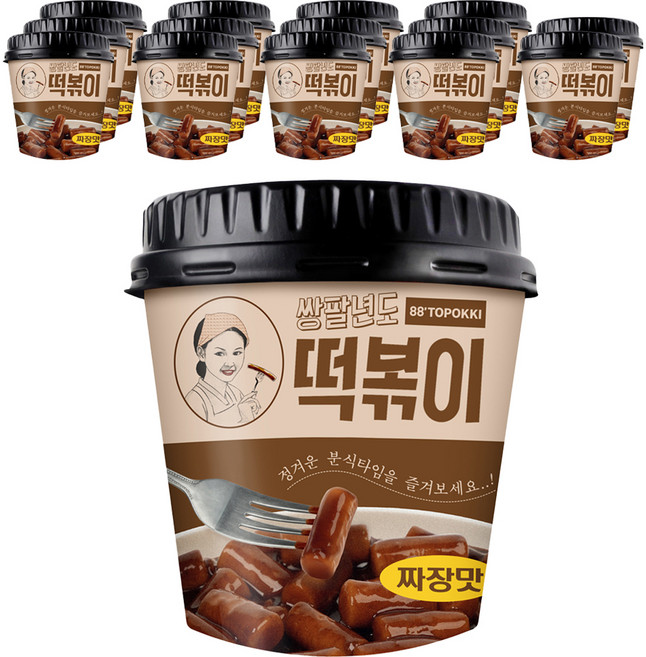 쌍팔년도 떡볶이 짜장맛, 110g, 16개
