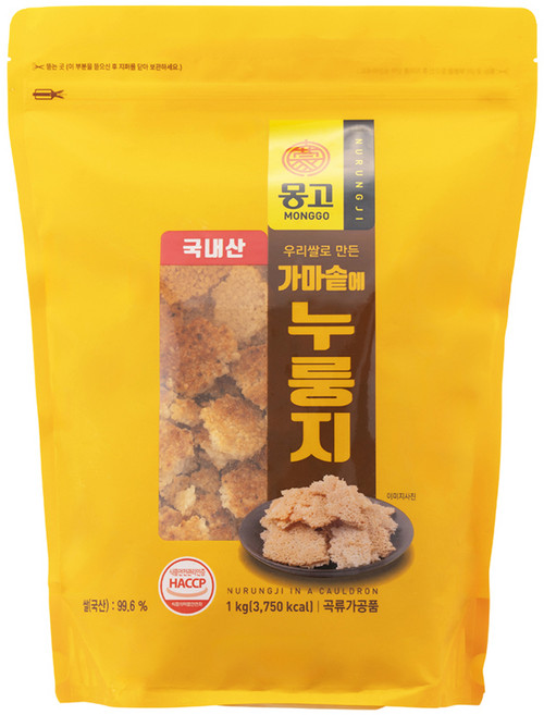 몽고식품 가마솥에 누룽지, 1kg, 1개