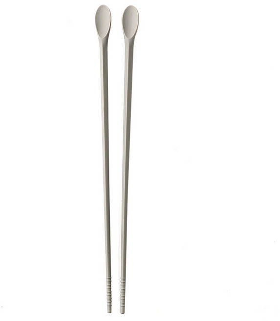 모다키친 실리콘 스푼형 튀김 요리 젓가락, 그레이, 1개