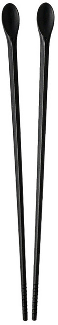 모다키친 실리콘 스푼형 튀김 요리 젓가락, 블랙, 1개
