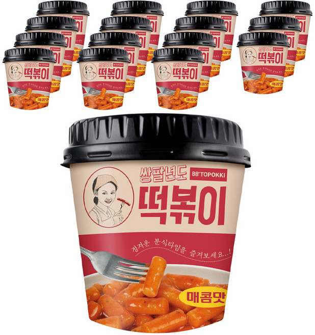 쌍팔년도 떡볶이 매콤맛, 120g, 16개