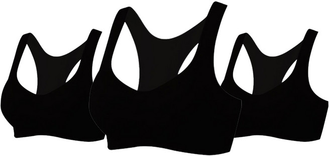 글램모먼트 지퍼백 패키지 스킨핏 여성용 심리스 스포츠 브라탑 3P 세트