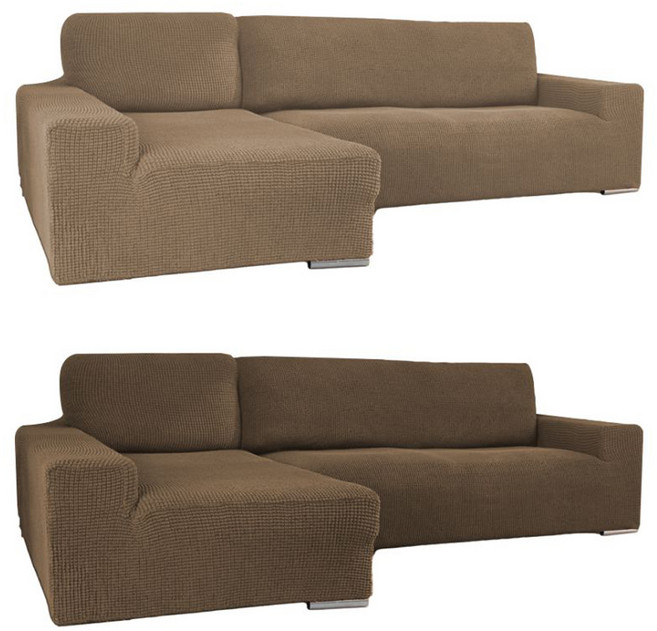 소파스킨스 글라무어 소파 커버 2종 세트, 라이트그레이, 엔틱브라운, 1세트