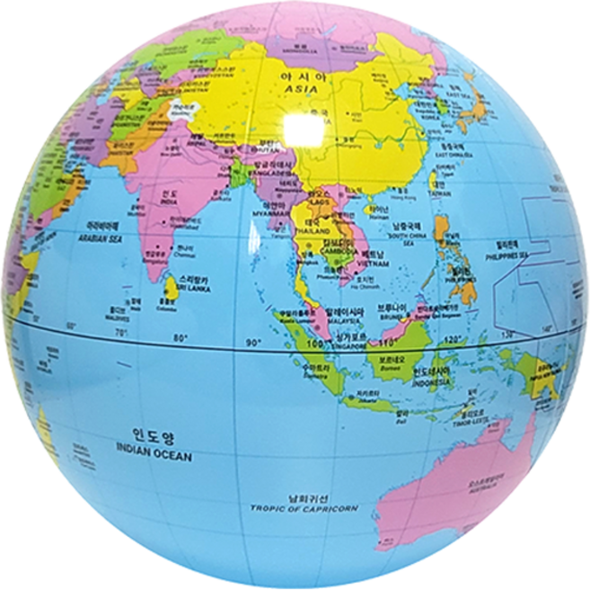 컬러룬 풍선형 지구본, 혼합색상