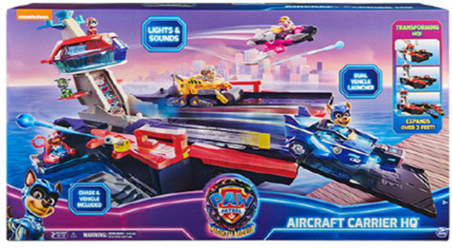니켈로디언 퍼피 구조대 더 마이티 무비 자이언트 항공모함 플레이세트, 혼합색상, 1개