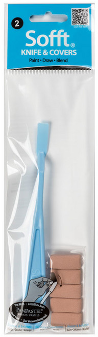 SOFFT 신한화구 소프트 나이프 + 커버 세트 No 2 Flat, 1세트, 1색