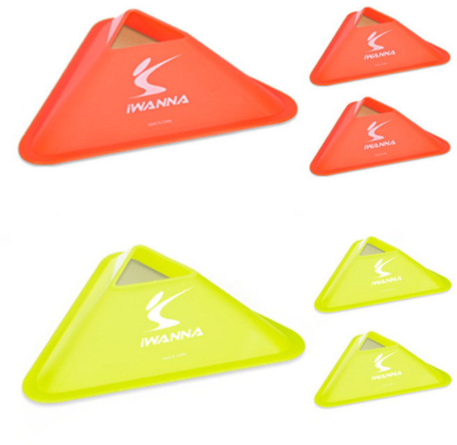 아이워너 스포츠 콘 2종 세트, 오렌지 + 옐로우, 6개