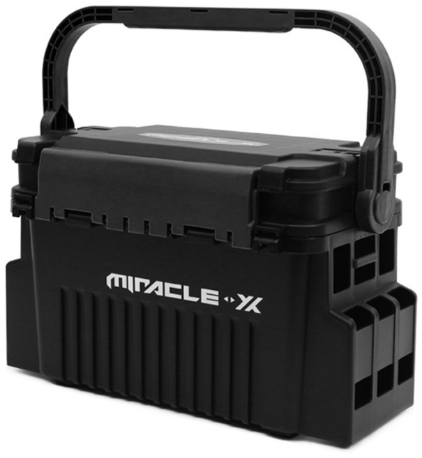 싸파 미라클-X 2단 하드 태클박스 14L, 블랙, 1개
