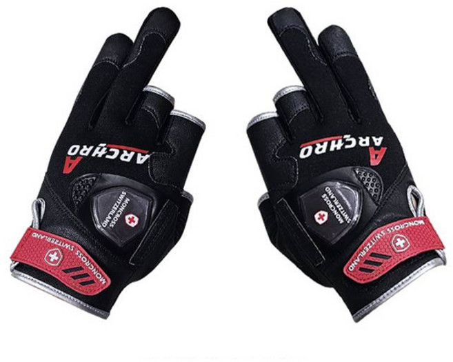 몽크로스 3커트 바늘 낚시장갑 양손착용 세트 GQH-301QBB, 블랙, 1세트