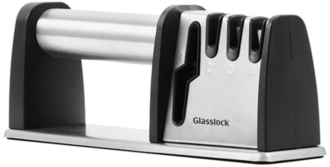 글라스락 4 in 1 멀티 칼갈이, 실버 + 블랙, 1개