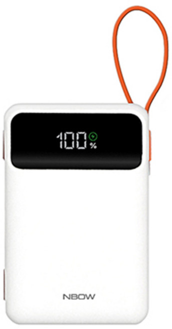 엔보우 고속충전 22.5W 대용량 보조배터리 20000mAh 애플8핀 C타입, NBOW-P20, 화이트