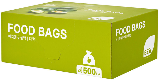 EZn이지엔 위생백 30cm x 40cm, 대(L), 500개입, 1개