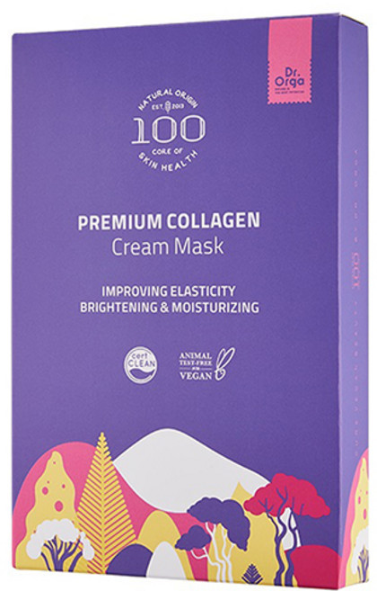 닥터올가 100 프리미엄 병풀 콜라겐 크림 마스크팩, 5개입, 1개