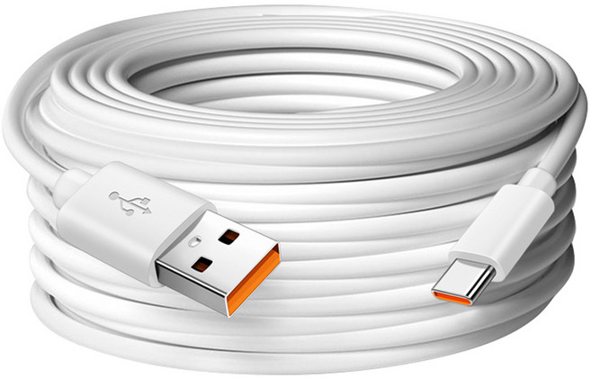 헨센 롱 프리 ctype 연장형 충전 케이블, 8m, 화이트, 1개