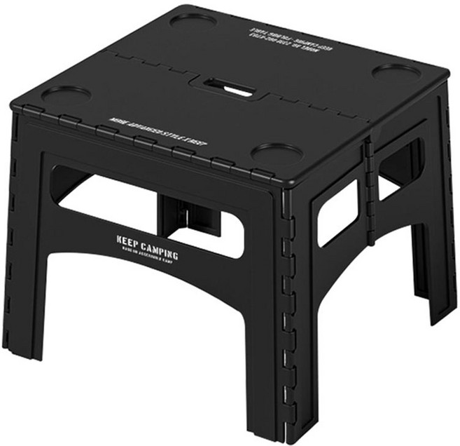 KEEP 원액션 캠핑 접이식 테이블, 블랙