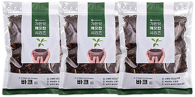 가든잇 깨끗한 바크 소포장, 3개, 2L